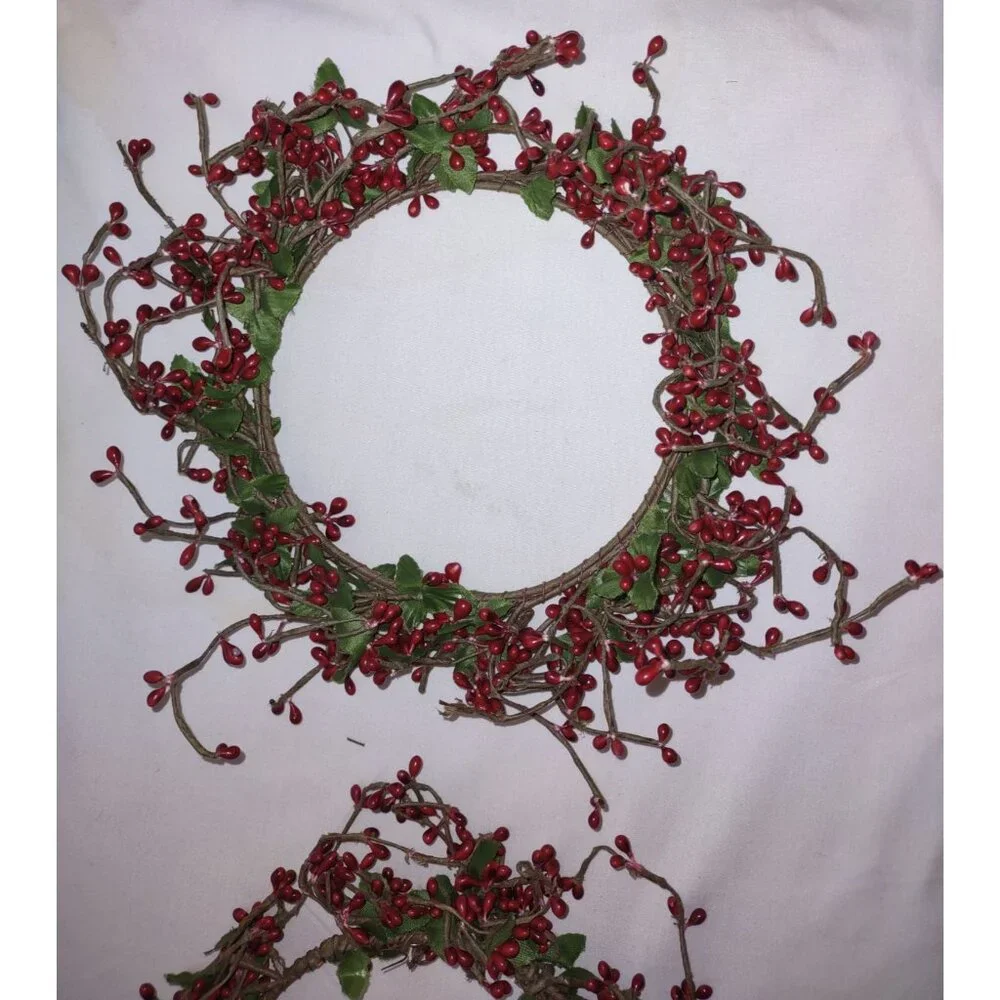 Berry Candle Rings / Wreath (lot of 3) 6